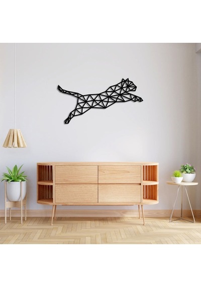 Geometrik Leopar Metal Duvar Dekoru