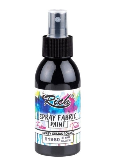 Rich Spray Fabric Paint Sprey Kumaş Boyası 100 Ml Siyah 01980