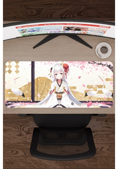 Azur Lane Kaymaz Dikişli Kauçuk Oyuncu Mousepad V5 - 70x30 Xl Gaming Mouse Pad Fare Altlığı