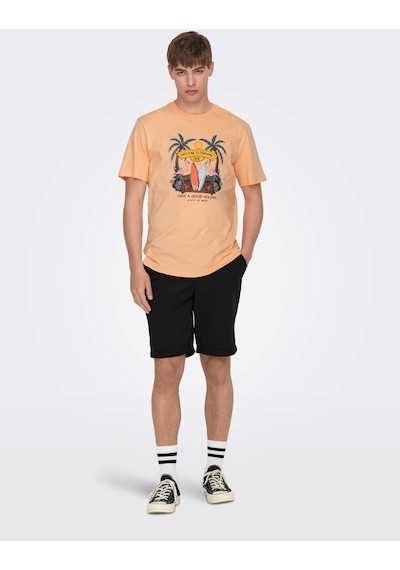 Only & Sons Erkek Chino Şort Onspeter Reg Twıll 4481 Shorts 22024481 001