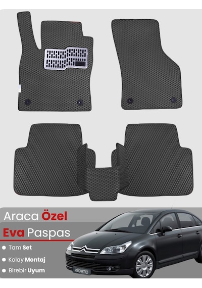 Citroen C4 2004-2010 Uyumlu Eva Paspas Tam Set Araca Özel,su Geçirmez,hızlı Ve Kolay Montaj 513