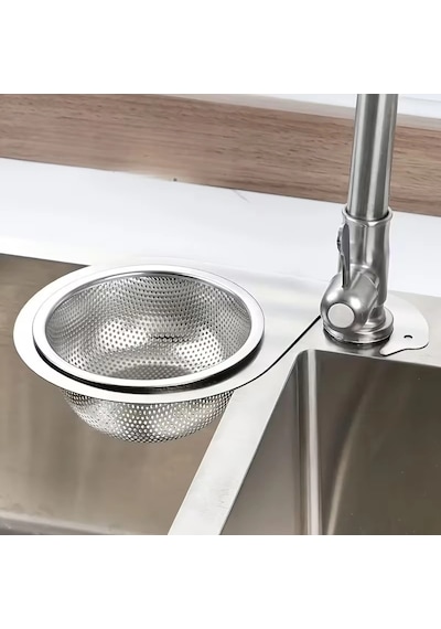 Paslanmaz Çelik Lavabo Süzgeci Musluk Süzgeci Metalik Gri