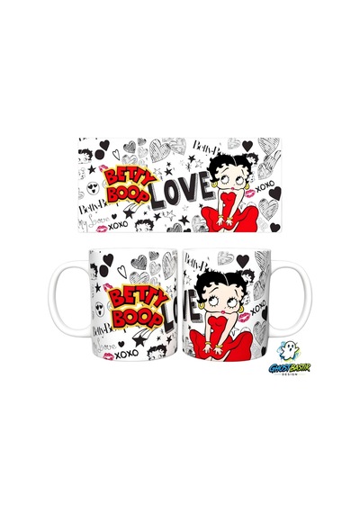 Ghostbastır Desıgn Betty Boop Kupa Bardak Tek Adet K0466 Çok Renkli