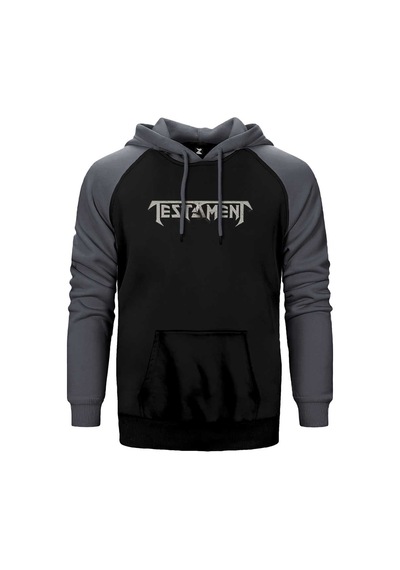 Testament Logo Kırmızı Renk Reglan Kol Sweatshirt / Hoodie