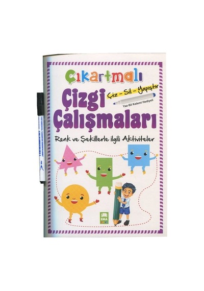 Çıkartmalı Çizgi Çalışmaları Renk ve Şekillerle İlgili Aktiviteler- Ema Çocuk