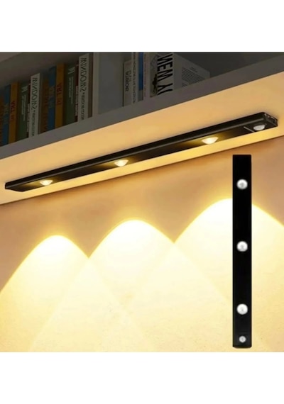 Mutfak Tezgah Altı Dekoratif Şarjlı Led Aydınlatma Armatür 40 Cm Otomatik Harekete Çok Renkli