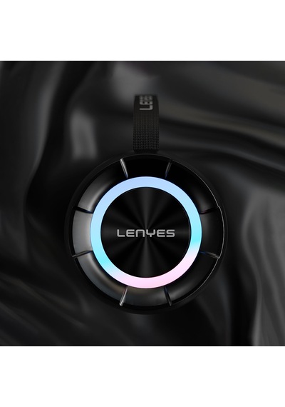 Lenyes S871 Rgb Işıklı Taşınabilir Su Geçirmez Tws Bluetooth Hoparlör Siyah