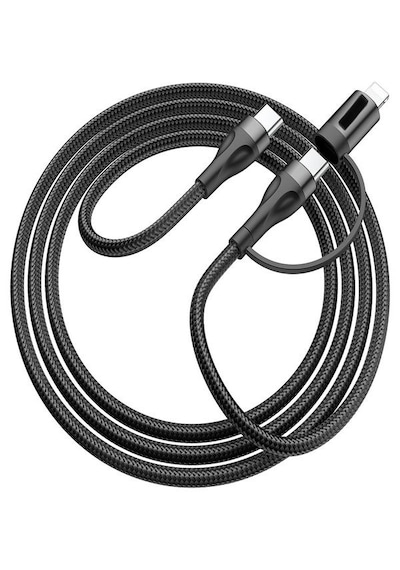 PD ACK-93 2in1 3A 60w Type-C 20 W Lightning 1.2 M Örgü Şarj Kablosu