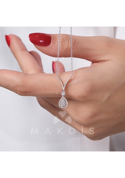 0.20 Karat Tasarım Pırlanta Kolye 06260194