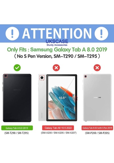 Samsung Uyumlu Galaxy Tab A 8.0'' 2019 T290 T295 Temperli Cam Ekran Koruyucu 2 Adet