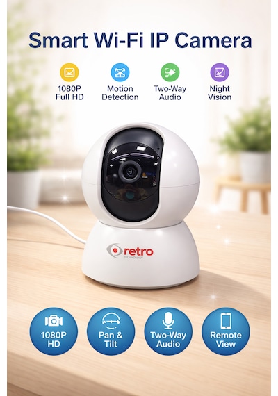 Wıfı Ip Smart Ptz 360 Kamera 1080p Bebek Evcil Hayvan Takipli Gece Görüşlü Akıllı Ev Kamerası