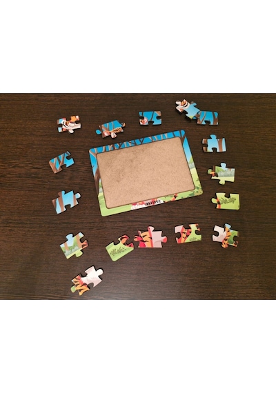 Kaplan 16 Parça Eğitici Öğretici Ahşap Çocuk Puzzle Yapboz Bebek Çocuk Oyuncak