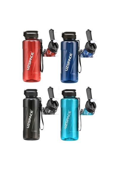 Ayrex Fiftyfifty Pipetli Mega Boy 1500ml Tritan Su Matarası Siyah Genel
