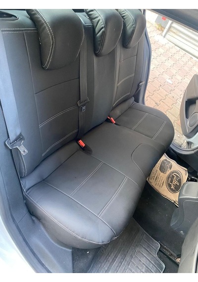 Renault Fluance 2010 2016 Uyumlu Arka Sırt Arka Oturma Tek Parça Model Komple Siyah Deri Beyaz Ip