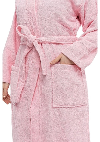 Soley HV.KIMONO.01 %100  Pamuklu Kimono Bornoz Pembe
