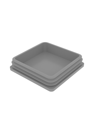 Cateksss 120x120 Mm Profil İçin Kademeli İçe Geçme Profil Tapası, Profil Kapak, Profil Tapa Gri Ral7035 - 5 Li Paket