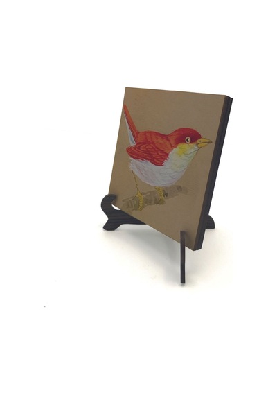 Kuş Baskılı Mdf Masaüstlük 10x10