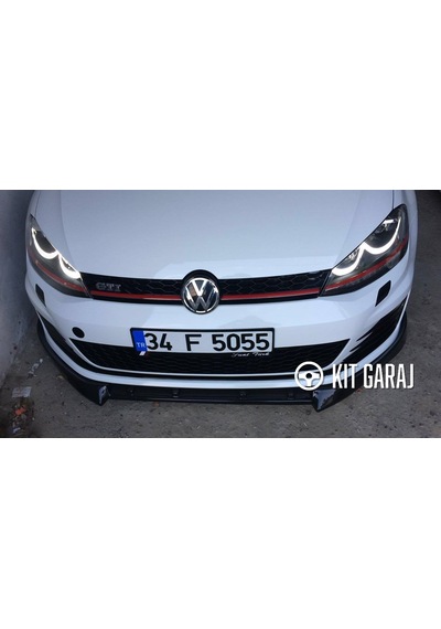Kit Garaj Volkswagen Golf R-line Piano Black Ön Lip Plastik Boyalı