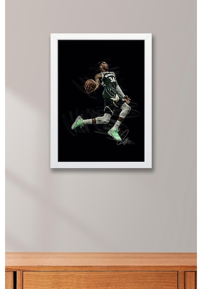 Giannis Antetokounmpo Çerçeveli Tablo Nba Basketbol - Estetik Poster