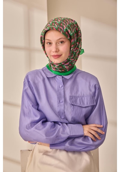 Silk Home Aura Eşarp 140006-22 Yeşil, Acı Kahve, Ekru, Somon, Pembe, Mint