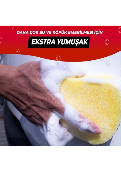 - Oto Yıkama Süngeri Ve Araba Kurulama Havlusu, Mikrofiber Araç Yıkama Rus Bezi Ve Sünger 2'li