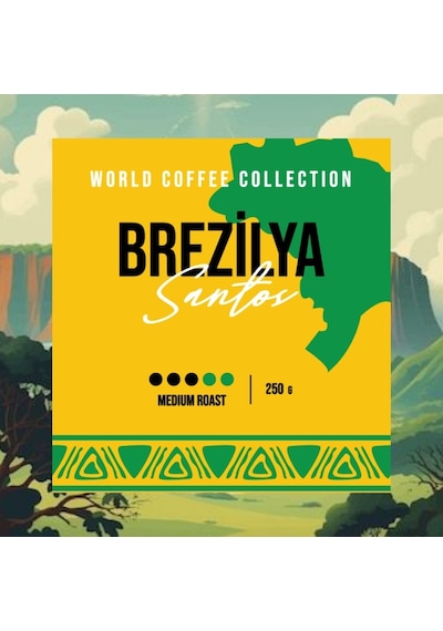 Addis Ababa Coffee - Dünya Kahvesi - Arabica - Brezilya Santos - 250 G