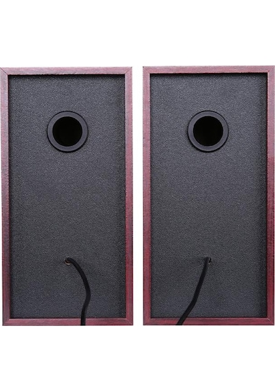 Lecoo Ds105 6w Ahşap Gövdeli Masaüstü Stereo Hoparlör - Usb + 3.5mm Jack Girişli Pc Hoparlörü