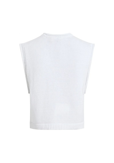 Calvin Klein Lınen Blend Loose Sw Kadın Beyaz Kazak