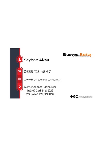 Bk Gift Kişiye Özel Bitmeyen Kartvizit - Model 1