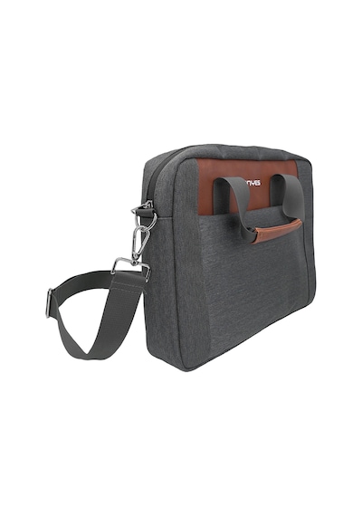 Lenyes Lb544 15-16 İnç Su Geçirmez Laptop Çantası Rambler Serisi Polyester Kumaş Gri