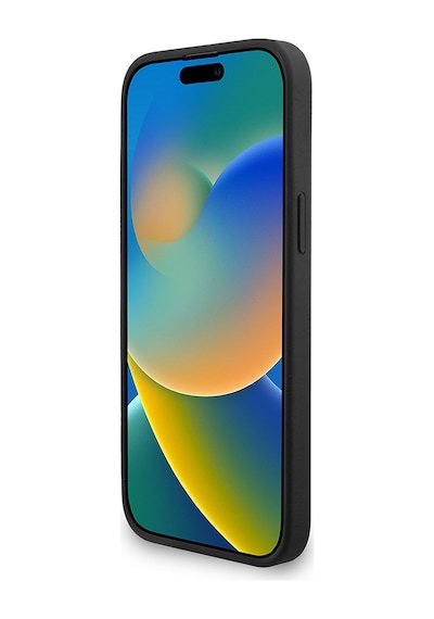 Apple Uyumlu iPhone 14 Pro Max Kılıf Guess Lisanslı M-safe Bilek Askı İpli Yazı Logolu Kapak Siyah