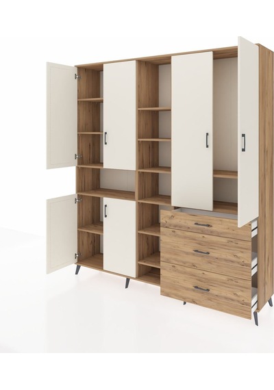 Hyperion Dolap 13 Raflı 3 Çekmeceli 6 Kapaklı 220x44x243 Çam-aytaşı/çam Çok Renkli Hyperion Dolap 13 Raflı 3 Çekmeceli 6 Kapaklı 220x44x243 Çam-aytaşı/çam Çok Renkli