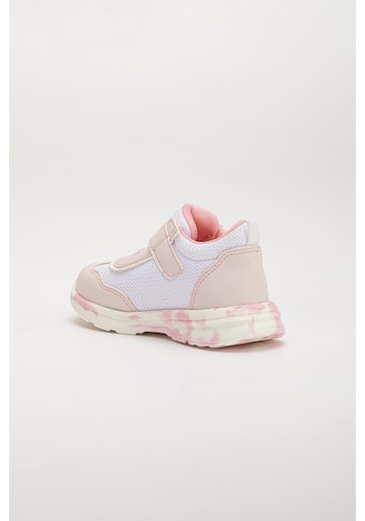 Şirin Bebe Şirinbebe Ortopedik Kız Bebek İlk Adım Spor Ayakkabı Pudra Cırtlı Anorak Malzeme-3708 Pudra