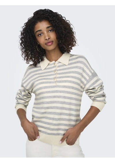 Only Bayan Polo Yaka Sweatshirt 15356689 Bej