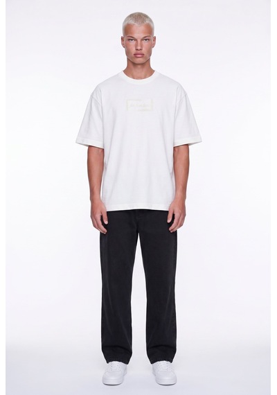 Respire Erkek Ffb Vintage Nakışlı Oversize T-shirt Ekru