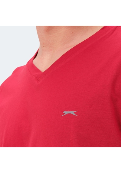 Slazenger KAIJA Erkek V Yaka Kırmızı Tişört