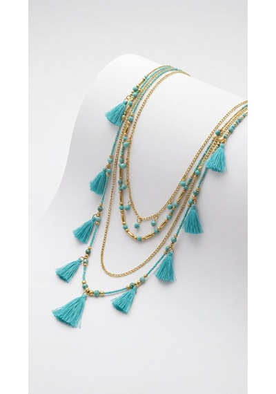 Azure Etnik Kolye- Blue Sarı
