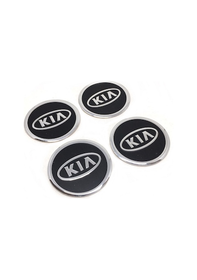 Kia Jant Göbeği Alüminyum Sticker Yapıştırma 60Mm 4'Lü Set
