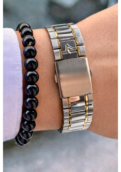 Premium Lüks Exclusive Tasarım Özel Üretim Metal Kordon Erkek Kol Saati-bileklik Hediyeli Haki