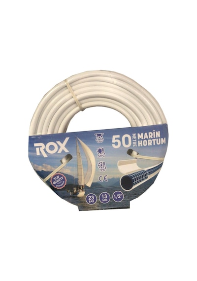 Rox 1/2'' 13 Mm Marine Tekne Bahçe Sulama Hortumu 50 Metre