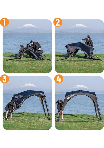 Blackdog Instant Pavilion Gazebo 300x300x215cm Siyah