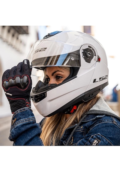 Ls2 Strobe 2 Çene Açılır Kask Beyaz