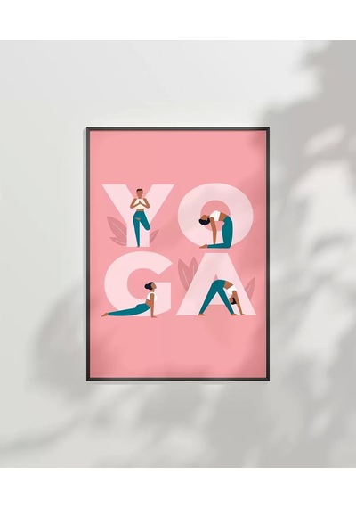 Çerçevesiz Poster Y Harfinden Z Ye Yoga