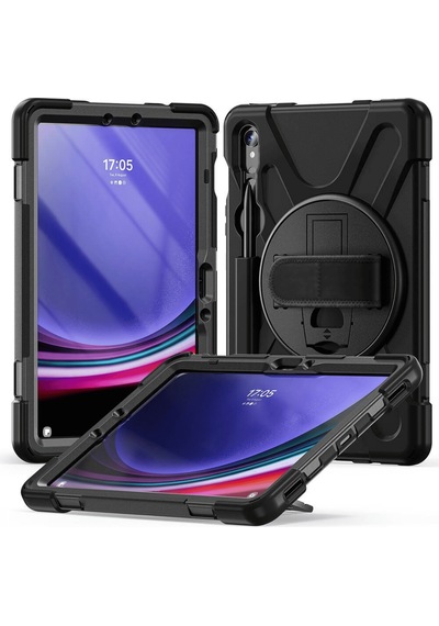 Galaxy Tab S9 Fe Uyumlu Tam Koruma Sağlayan Zırhlı Silikon Tablet Kılıfı Şok Emici Dayanıklı Ve Şık Arka Kapak