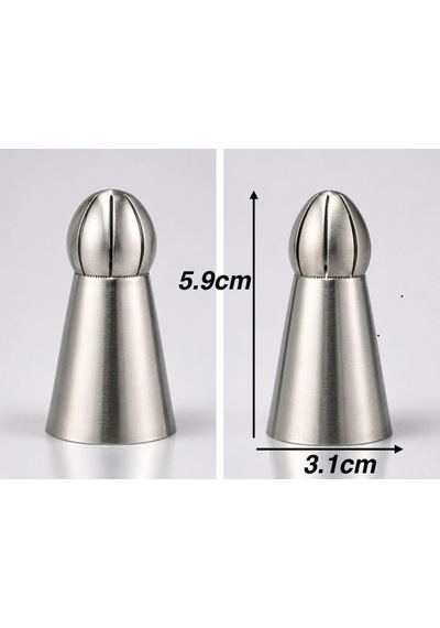 5'li Profesyonel Rus Top Duy Ucu Seti 5.9 Cm Büyük Boy Paslanmaz Çelik A Sıkma Ve Fırfır Uçları