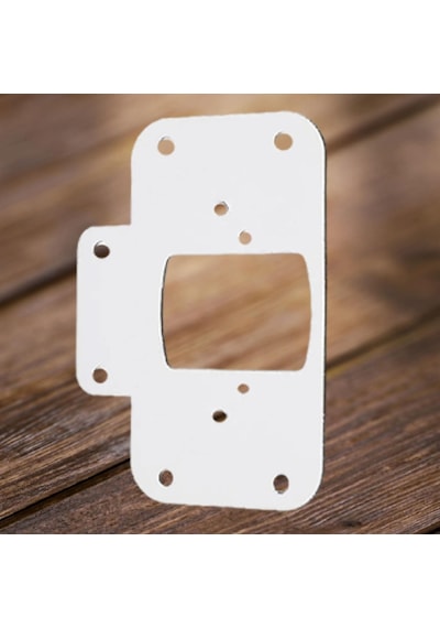 Dolap Kapak Taş Menteşe Tamir Sacı Pratik Onarım Kiti Beyaz Metal Yuva Tablası 6.5 X 9 Cm 6 Det