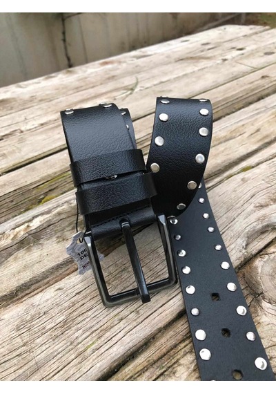 4 .5 CM Siyah Perçinli Kot Kemer 125 CM Siyah