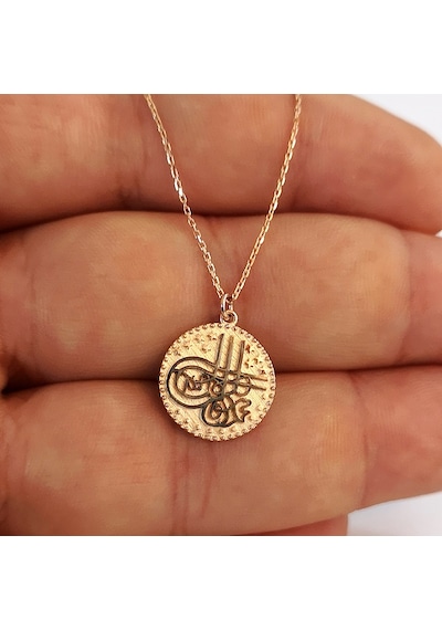 Rose Altın Tuğra Madalyon Kolye As1443Klr2 Altınsepeti