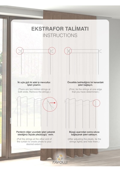 Br Favolli Kadife Dokulu Kahverengi Ada Fon Perde Ekstrafor Büzgülü Dream Series Kahverengi