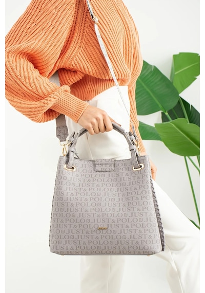 Just Polo Kadın Gri Uzun Askılı El Ve Omuz Çantası Büyük Boy 232180mh 00593294
